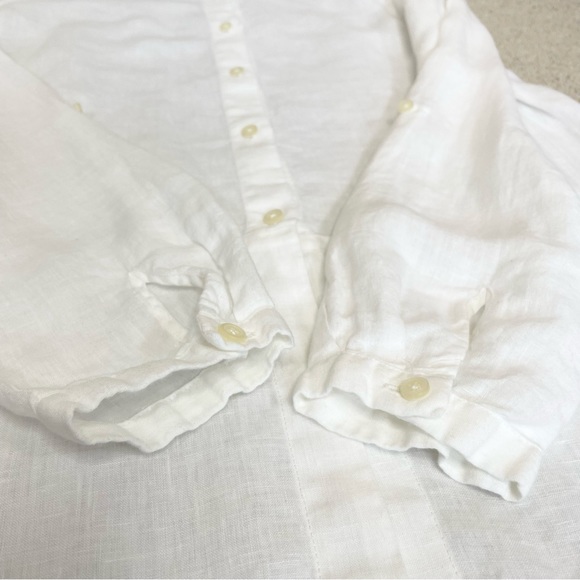 DKNY Pure Linen Convertible Sleeve Button Down Shirt - Picture 7 of 15